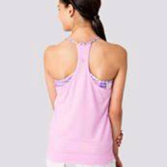 Ivivva Girl by Lululemon 🍋 Double Dutch Tank top pink purple size 12 - Picture 2 of 5